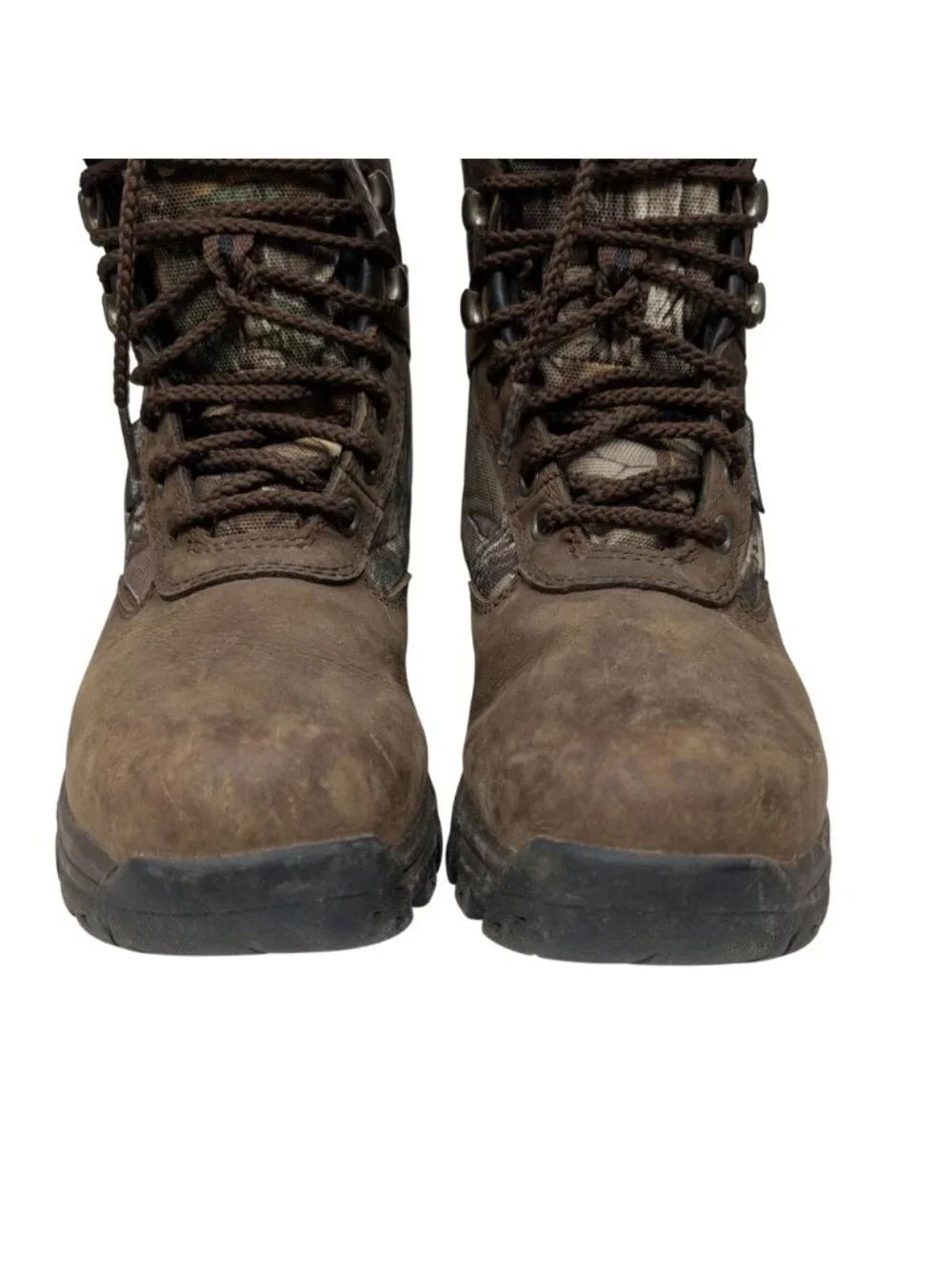 Field & Stream Camo Hunting Boots Boys Leather HydroProof Ultra Thinsulate Sz 3